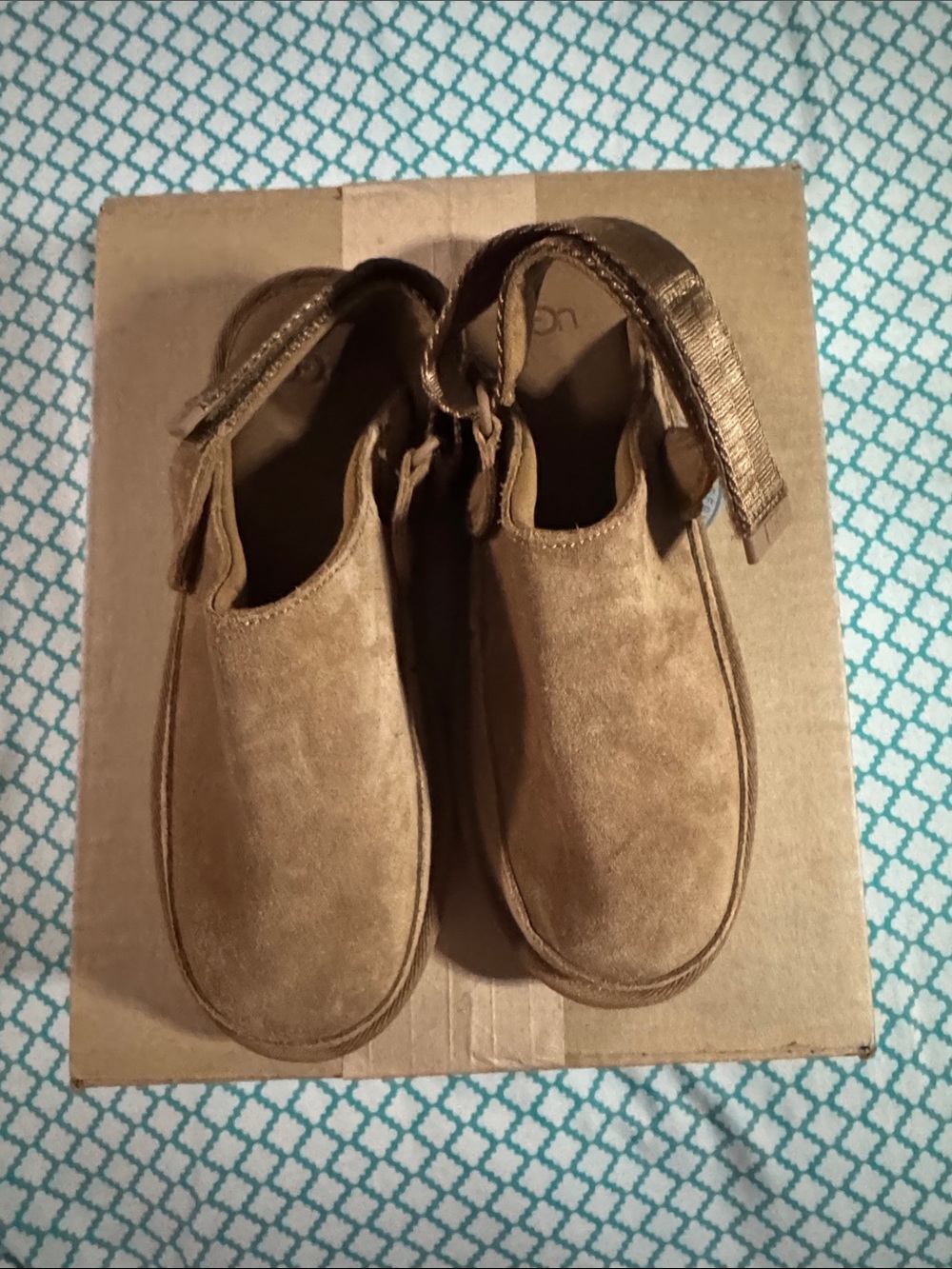 UGG Kids Brown Suede Moccasins